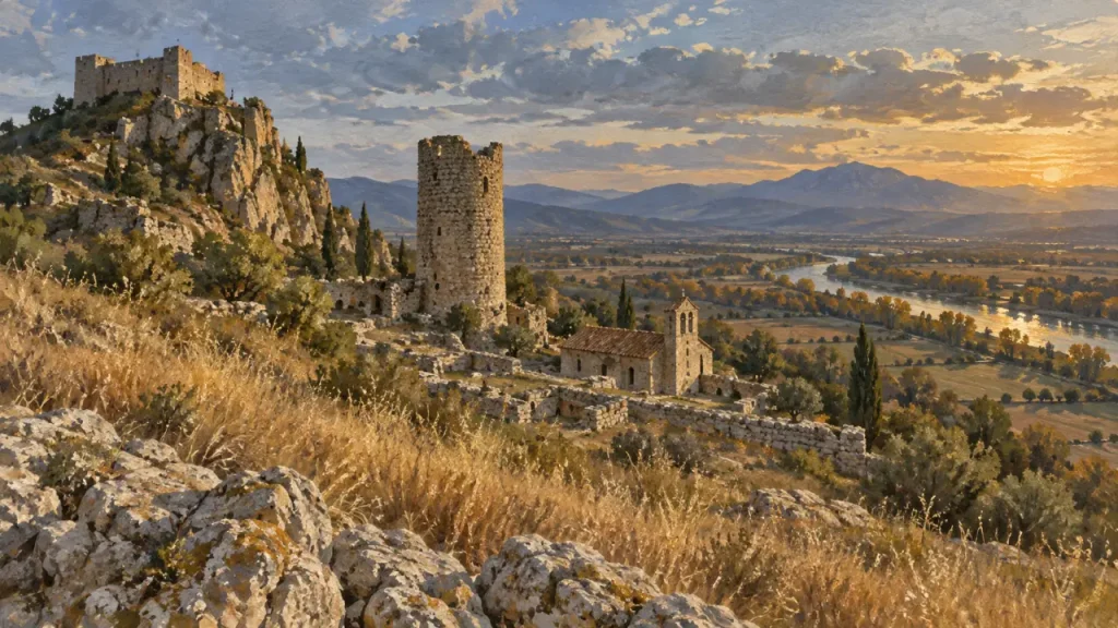 Château Roussillon Perpignan : tour médiévale de Ruscino