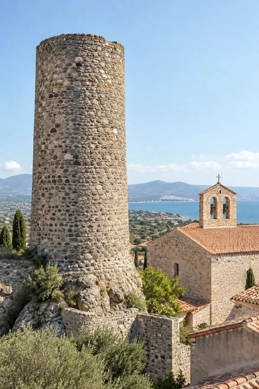 Tour médiévale de Château-Roussillon Perpignan près de l'église