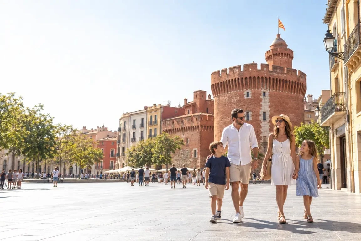 Visiter Perpignan en famille dans le centre historique autour du Castillet
