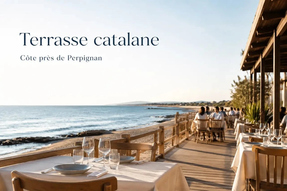Restaurant bord de mer perpignan avec terrasse face à la Méditerranée près de Canet-en-Roussillon