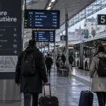Gare routière multimodale de Perpignan avec bus et voyageurs