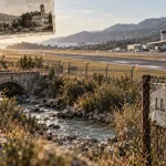 perpignan llabanere aéroport : panneau LLABANÈRE et piste
