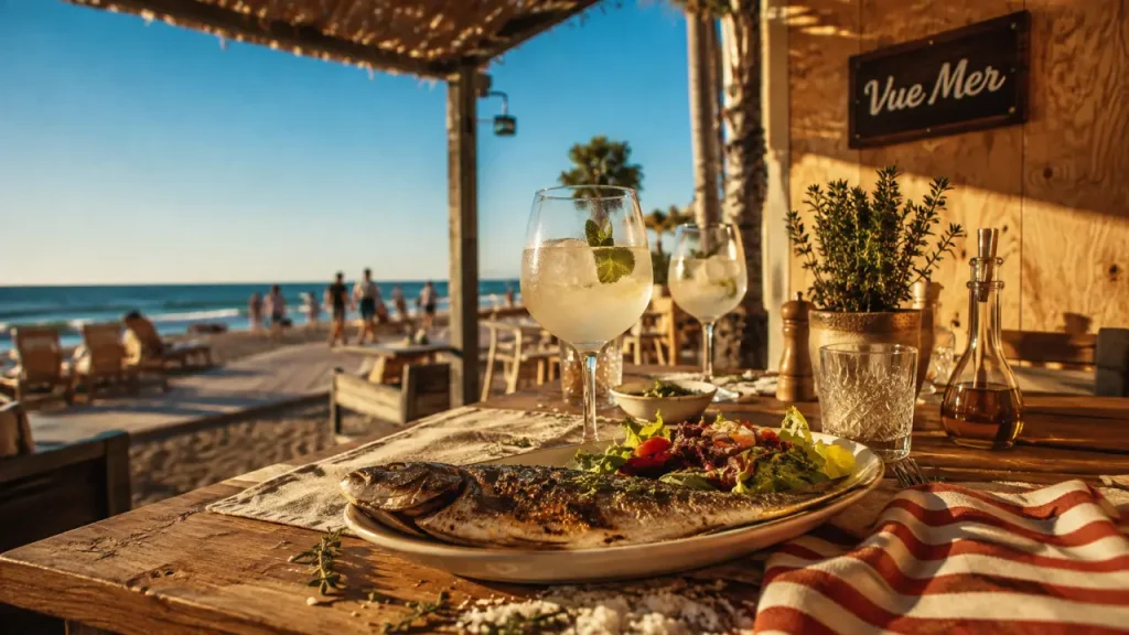Restaurant bord de mer Perpignan à Canet : terrasse vue mer